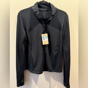 $85 Women’s Nike One Rib Dri-FIT Full Zip Black Training Jacket Medium